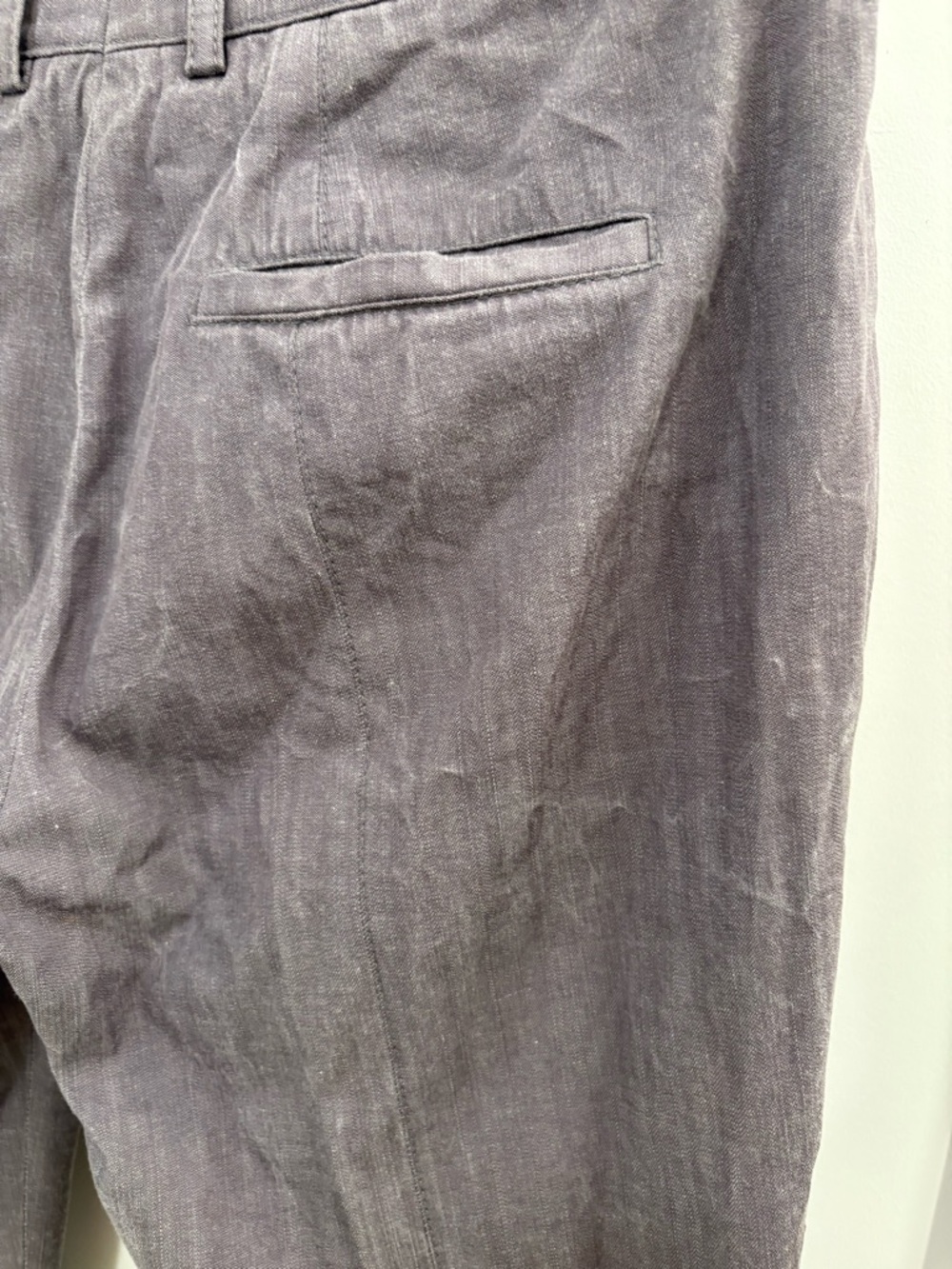 Akris Punto Minimalist Grey Cotton Viscose Pintuck Cropped Pants Size 6 - Picture 9 of 16